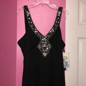 Black jeweled dress